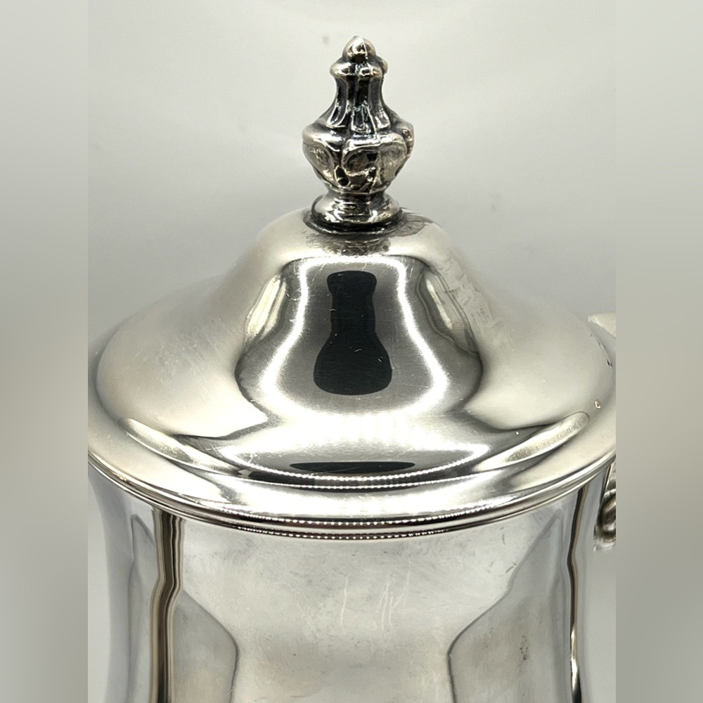 VTG WM Rogers 800 Silver Plated Footed Victorian Style Coffee Tea Pot w/Lid 10" - Picture 3 of 10